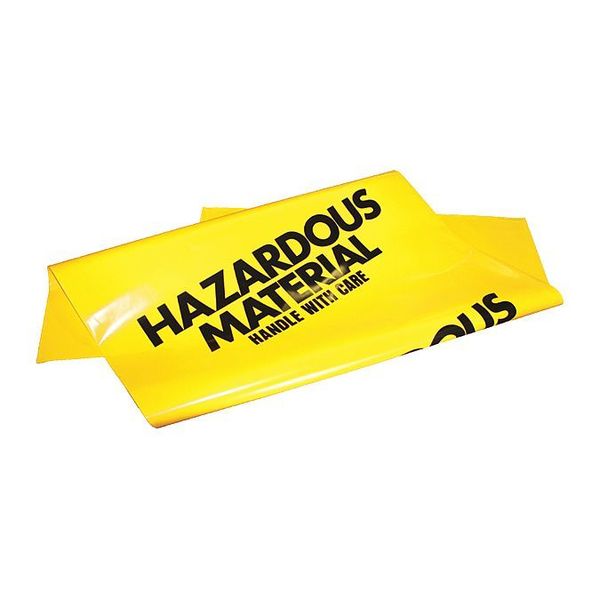 HazMat Disposal Bags, Yellow, PK250