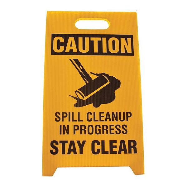 Spill Caution Sign, High Visibility, 20