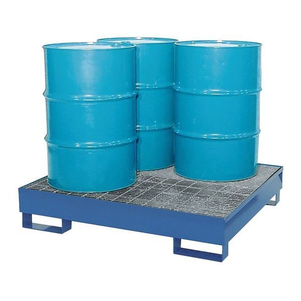 SteelPal Spill Pallet, 4, Drum, 54x50x10