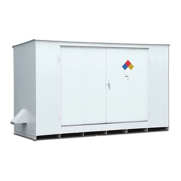 Hazmat Storage Locker, 10 Drum, 168x70x98