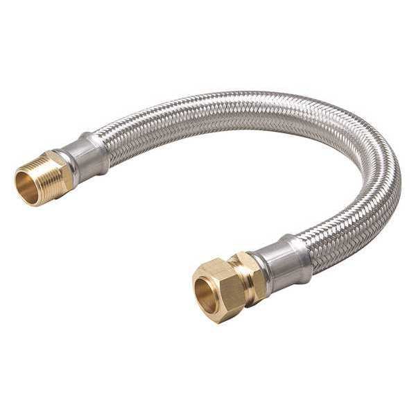 Water Heater Connect, 24 Ss 3/4 Mip x 7/8 C PK8
