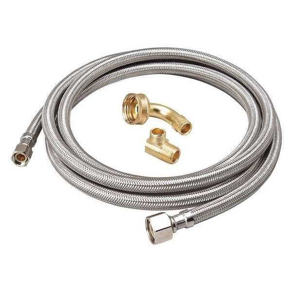Dishwasher Connector, Ss 3/8Od x 1/2Fip x 48 PK14