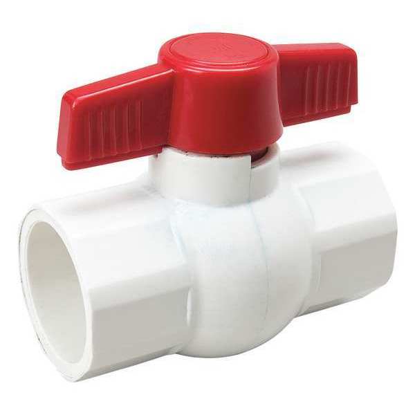 Schedule Ball Valve, Pvc, 40 Sol, 1-1/4