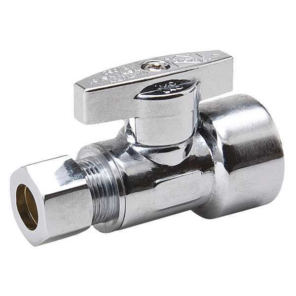 Comp Straight Stop Valve 1/2 Fip x 3/8 Od PK12