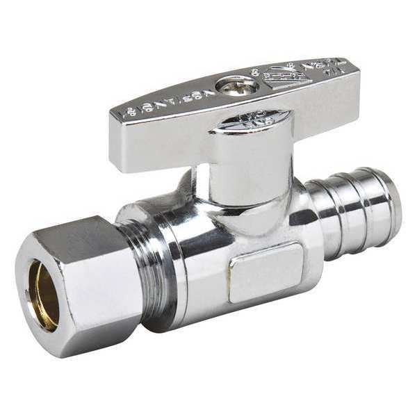 Straight Stop Valve 1/2 Pex x 3/8 Od PK10