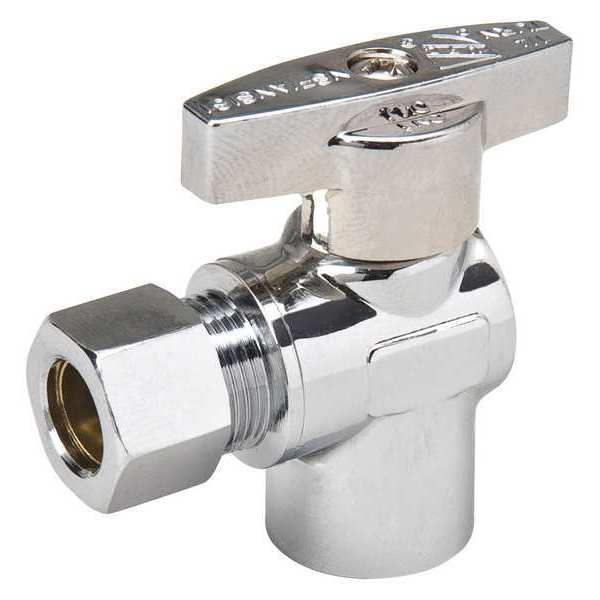 Comprs Angle Stop Valve 1/2 Swt x 3/8 Od PK16