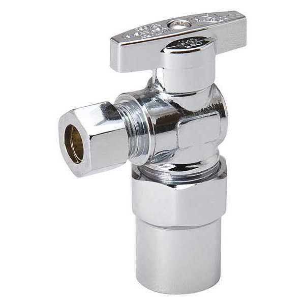 Compression Angle Stop 1/2 Cpv x 3/8 Od PK10