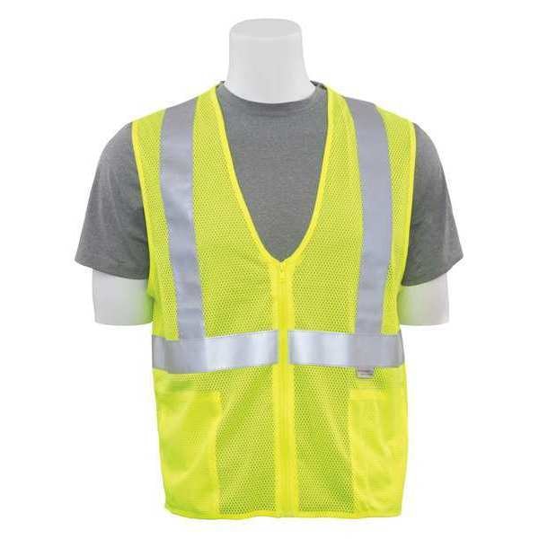 Safety Vest, Hi-Viz, Reflective, Lime, XL
