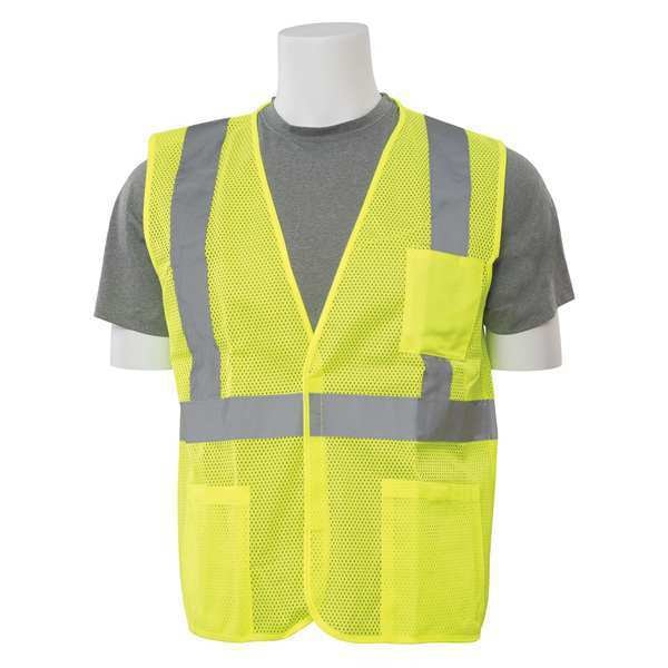 Safety Vest, Economy, Hi-Viz, Lime, 2XL