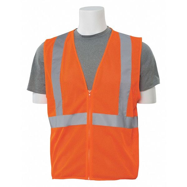 Safety Vest, Economy, Hi-Viz, Orange, L