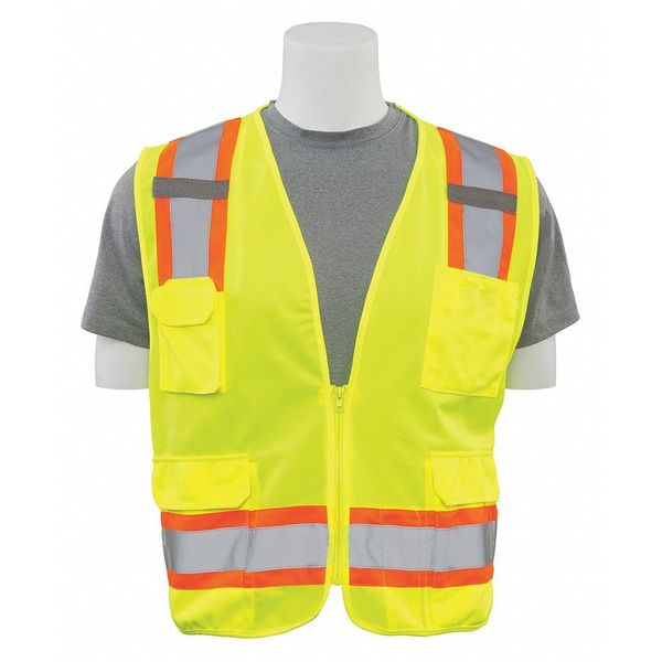 Safety Vest, ANSI, Hi-Viz, Lime, M