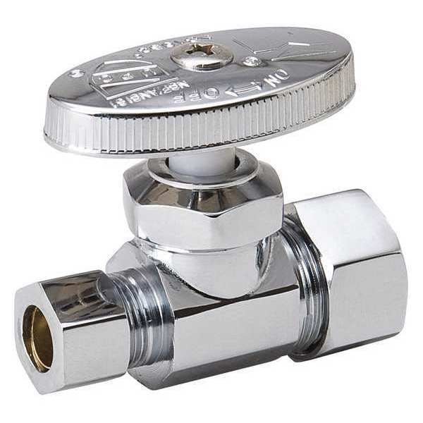 Comp Straight Stop Valve 5/8 Od x 3/8 Od PK12