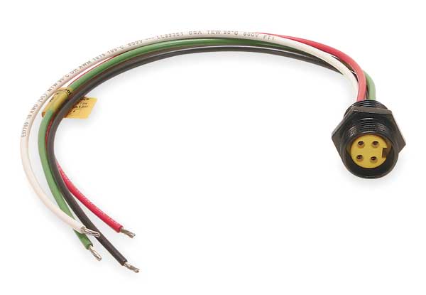 External Thread Receptacle, 4, Female, 10A