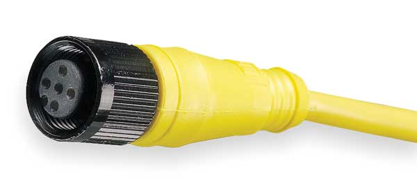 Cordset, 4 Pin, Receptacle, Female