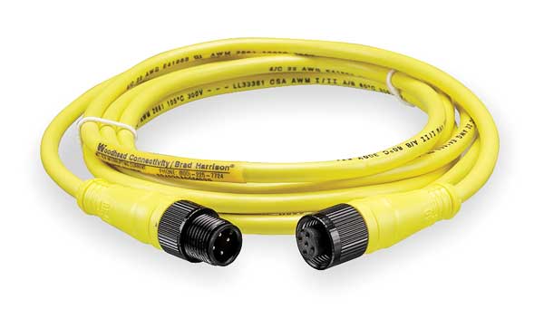 Cordset, 4 Pin, Receptacle, Female