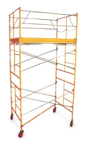 Scaffold Tower, Steel/Plastic, 2,000 lb Load Capacity, 2 to 11 ft Platform Height