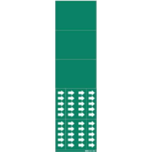 Pipe Marker, (Blank), Green, 3/4 In or Less