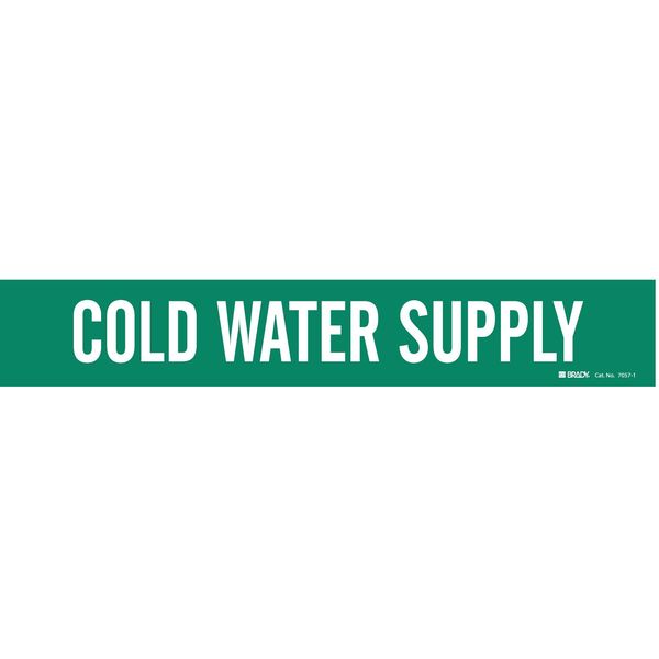 Pipe Mrkr, Cold Water Supply, 2-1/2to7-7/8