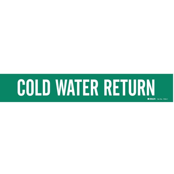 Pipe Mrkr, Cold Water Return, 2-1/2to7-7/8