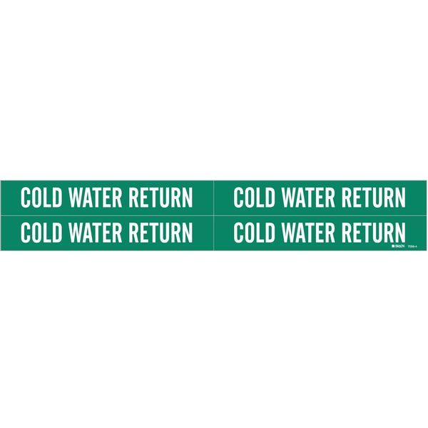 Pipe Mrkr, Cold Water Return, 3/4to2-3/8In