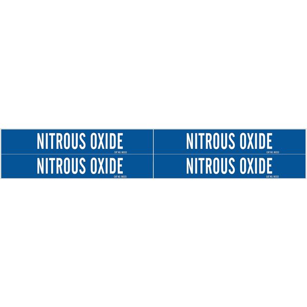 Pipe Marker, Nitrous Oxide, 3/4to2-3/8 In
