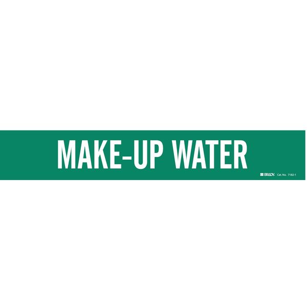 Pipe Mrkr, Make Up Water, 2-1/2to7-7/8 In, 7182-1