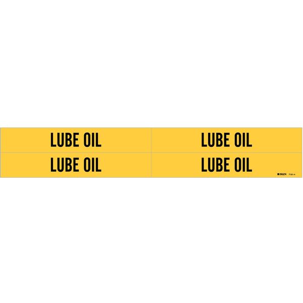 Pipe Marker, Lube Oil, Yel, 3/4 to 2-3/8 In