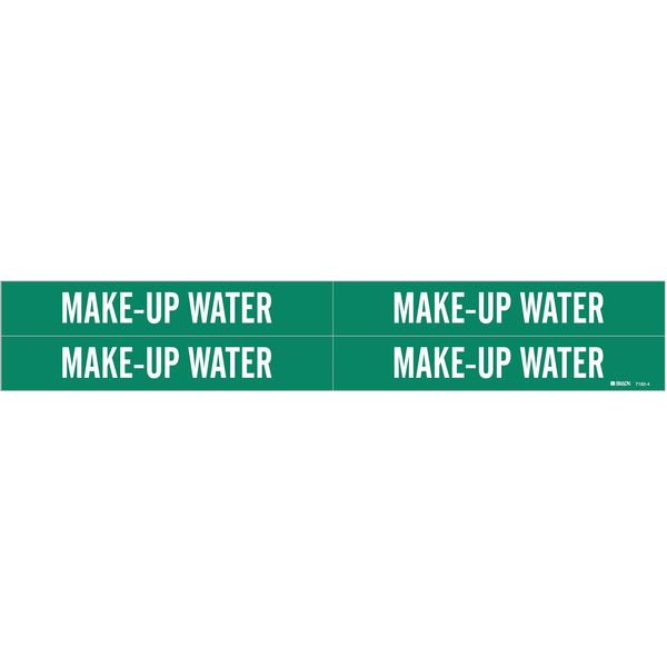 Pipe Marker, Make Up Water, 3/4to2-3/8 In