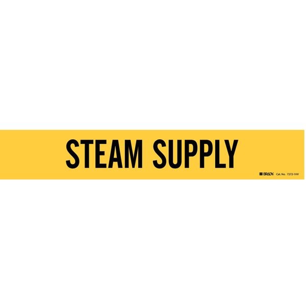 Pipe Marker, Steam Supply, 2-1/2to7-7/8 In