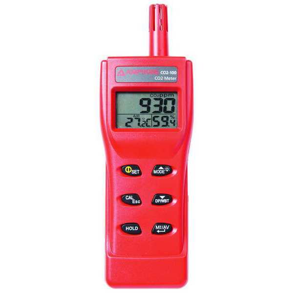 Hand-Held Carbon Dioxide Meter, 9999 PPM