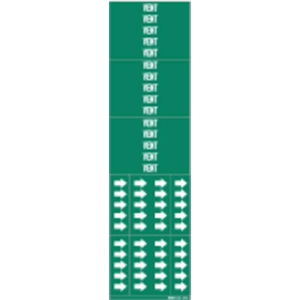 Pipe Marker, Vent, Green, 3/4 In or Less