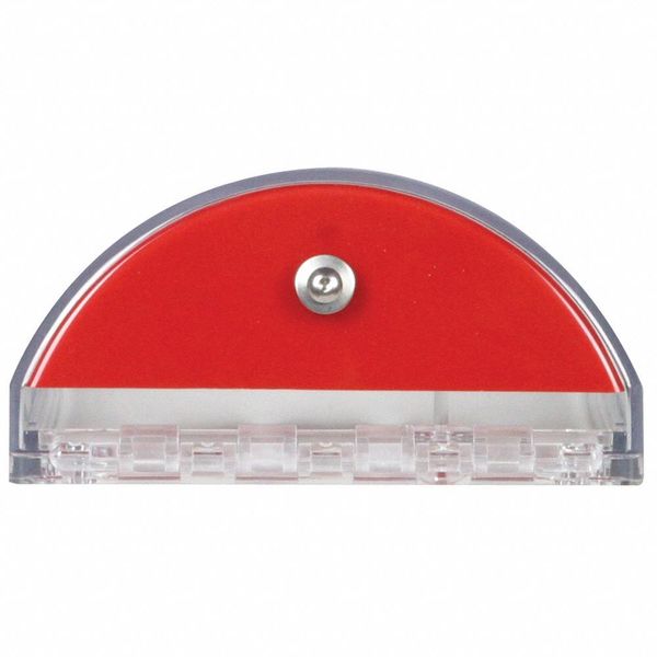 Pull Station Guard, Polycarbonate, Flush Mount, 5 1/2 in Width, 2 5/8 in Depth, Red