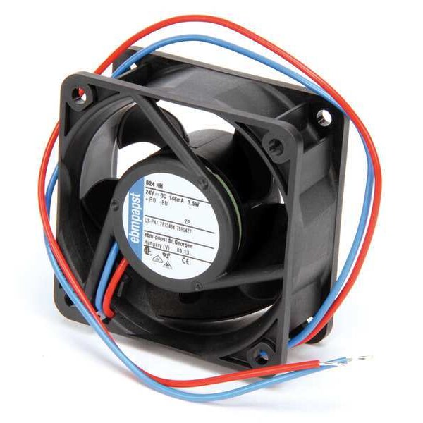 Axial Fan, Square, 24V DC, 33 cfm, 2 1/3 in W.