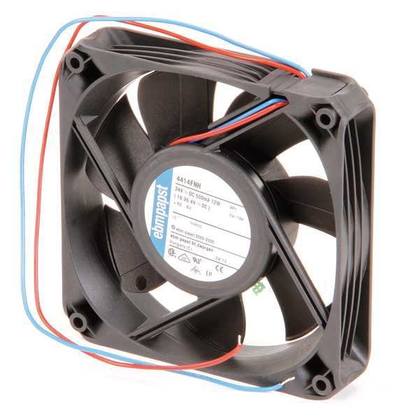 Axial Fan, Square, 24V DC, 132.4 cfm, 4 2/3 in W.