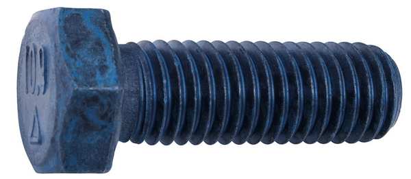Class 10.9, M6-1.00 Hex Head Cap Screw, Blue Phosphate Steel, 25 mm L, 50 PK