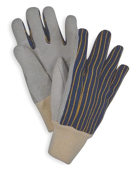 Leather Gloves, Blue/Gray, S, PR