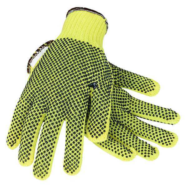 Cut Resistant Coated Gloves, A2 Cut Level, PVC, L, 1 PR