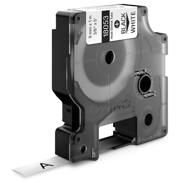 Rhino Continuous Label Roll Cartridge, Single Side, Polyolefin, 3/8 in x 5 ft, Black on White, Gloss