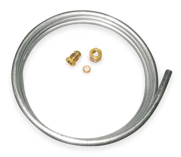 Aluminum Tubing with Fittings, LP/NG, 60 in L., Cut to Length