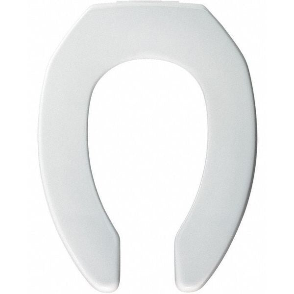 Toilet Seat, Without Cover, Plastic, Elongated, White