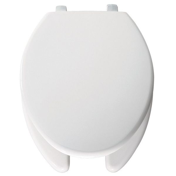 Toilet Seat, With Cover, Plastic, Elongated, White