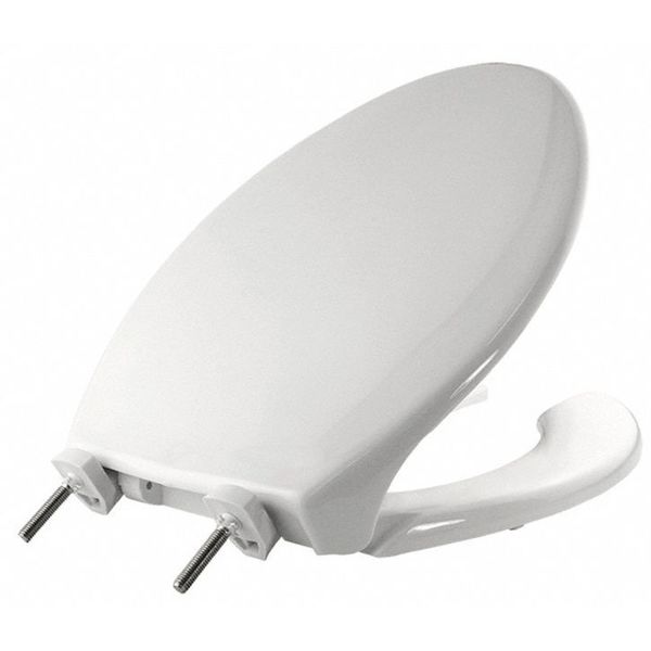 Toilet Seat, With Cover, Plastic, Elongated, White