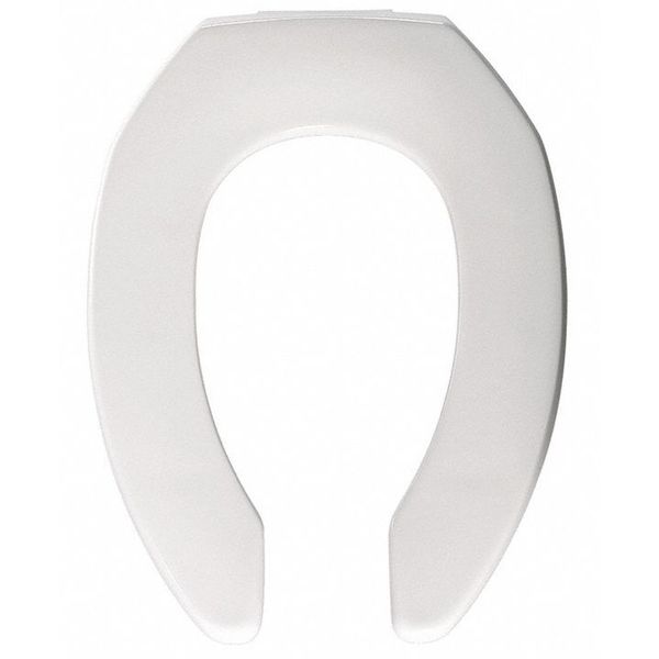 Toilet Seat, Without Cover, Plastic, Elongated, White