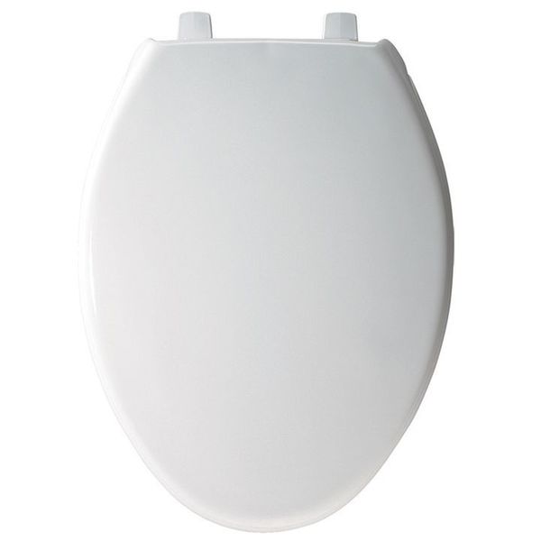 Toilet Seat, With Cover, Plastic, Elongated, White