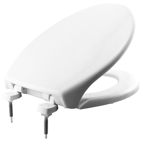 Toilet Seat, With Cover, Plastic, Elongated, White