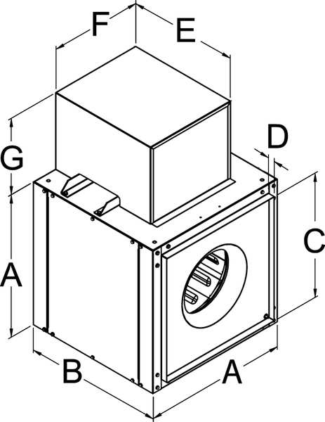 Inline Duct Blower, Less Drive, 13-1/2 In