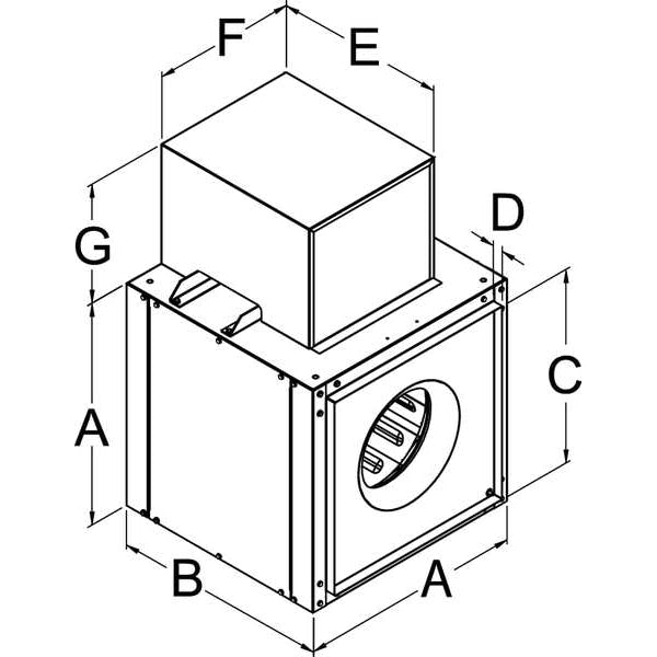 Duct Blower, 14 In