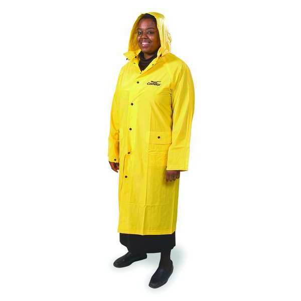 Raincoat with Detachable Hood, Yellow, S