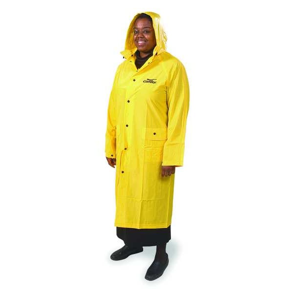 Raincoat with Detachable Hood, Yellow, 4XL