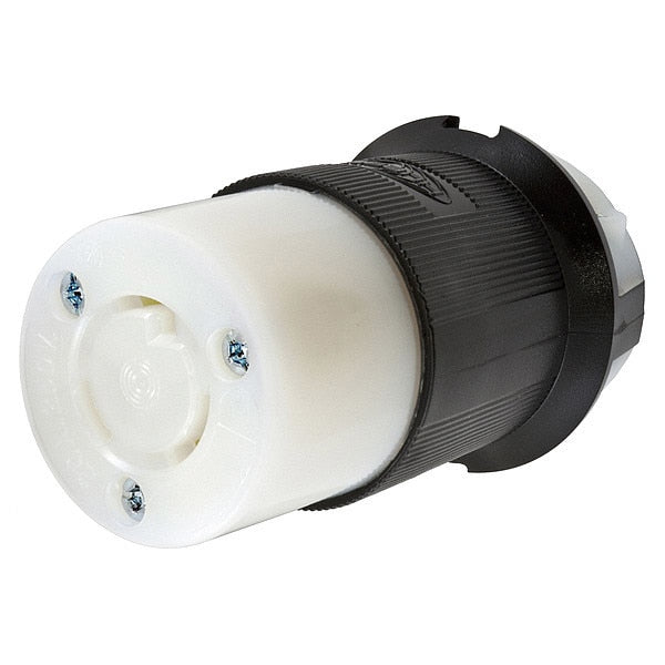 20A Twist-Lock Connector 2P 3W 250VAC L6-20R BK/WT
